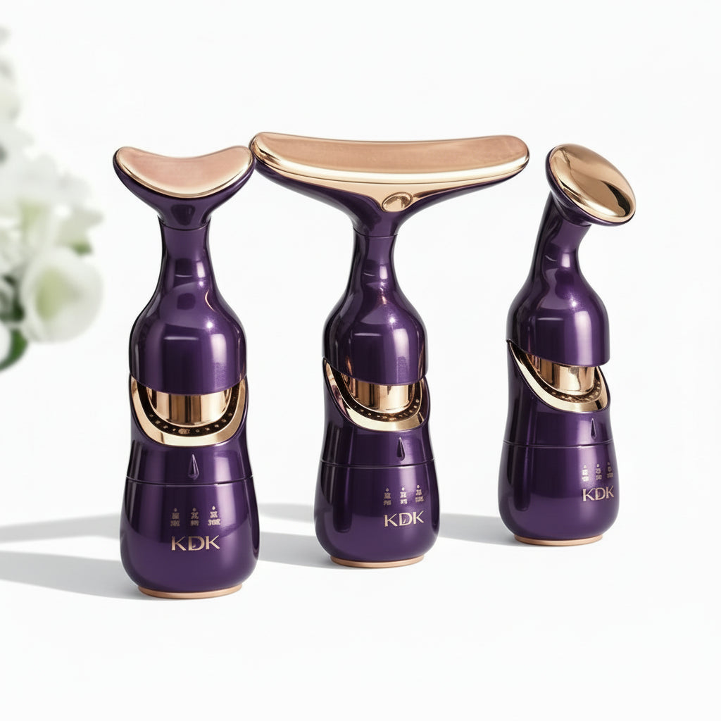 NAYMIA™ Appareil de Massage Visage 3-en-1 – Soin Visage, Cou et Contour des Yeux