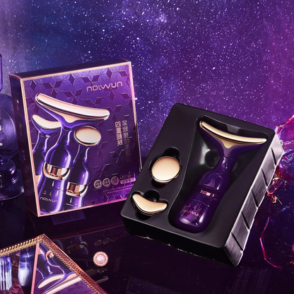 NAYMIA™ Appareil de Massage Visage 3-en-1 – Soin Visage, Cou et Contour des Yeux